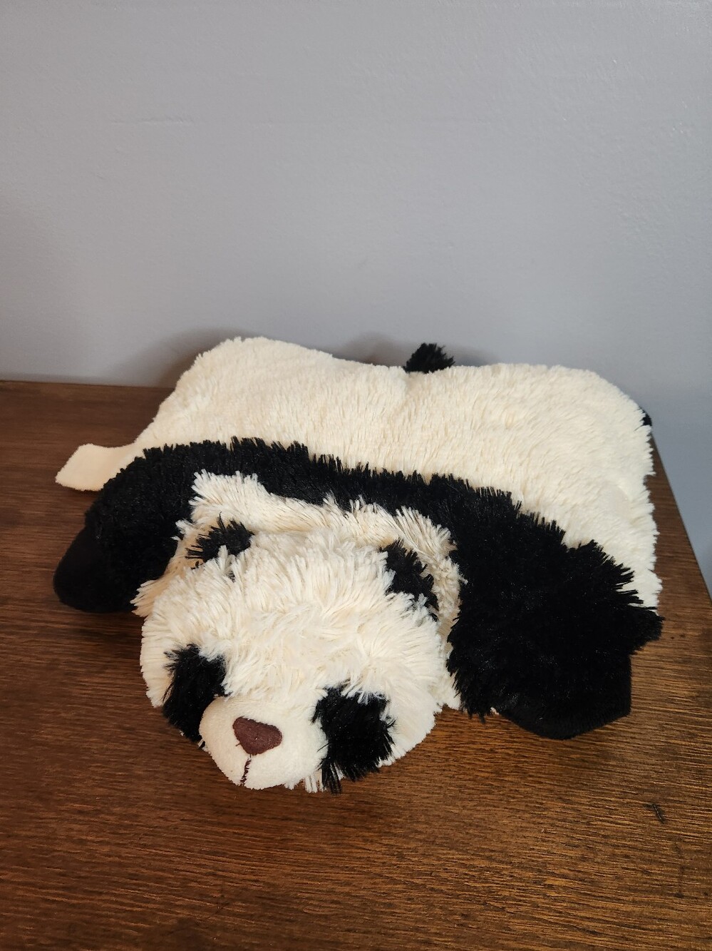 Pillow Pets Pee-Wees Comfy Panda 11in Plush 2010 Black And White